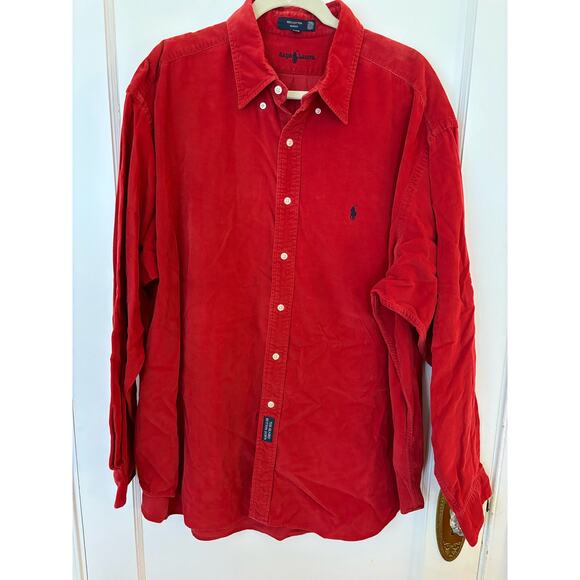 Ralph Lauren Other - VINTAGE Ralph Lauren Polo Red Corduroy Blaire Button Up Long Sleeve Shirt XXL